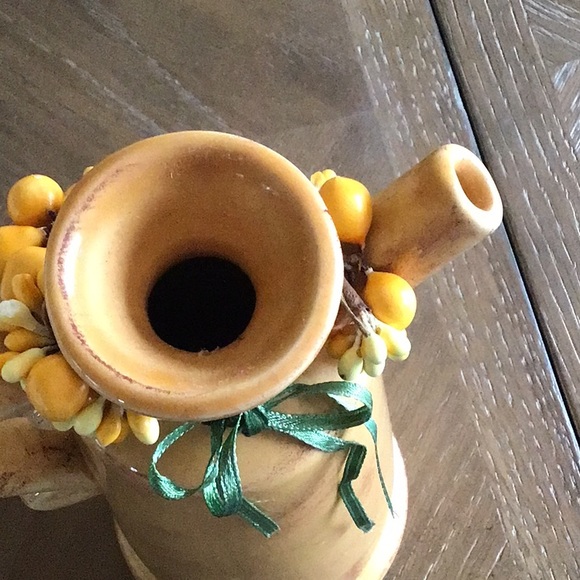 Hand Painted Earthen Ware, 9” Tall - Picture 3 of 7